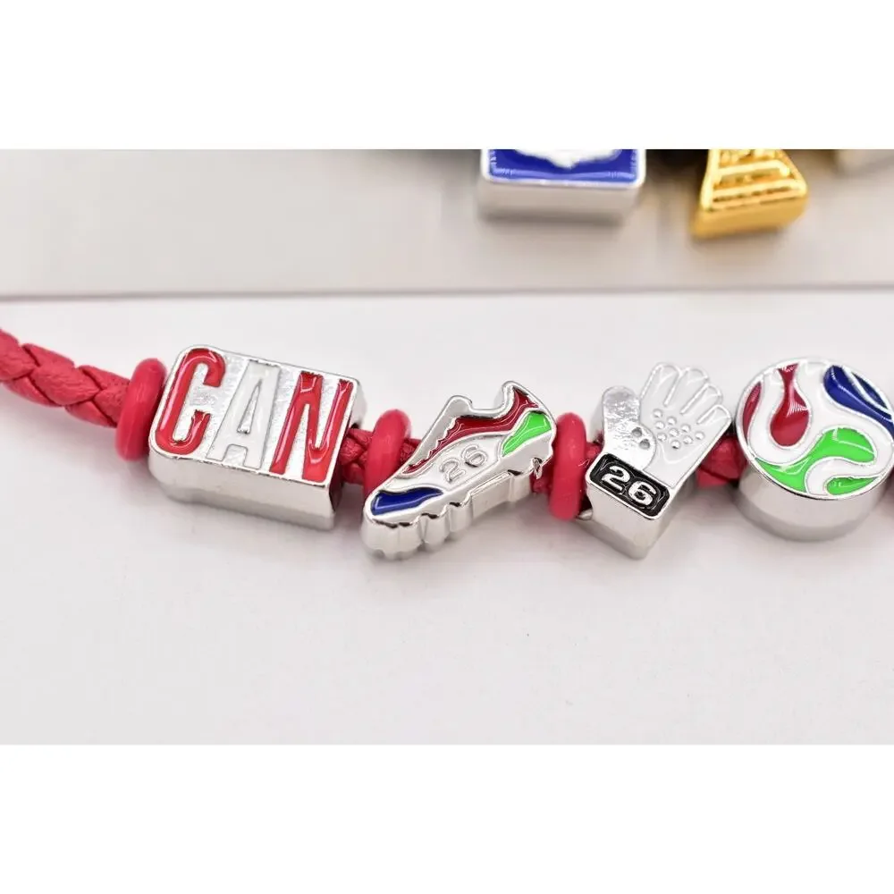 2026 FIFA WORLD CUP Charm Bracelet Set of 2 Canada Mascots Bank Of America Small